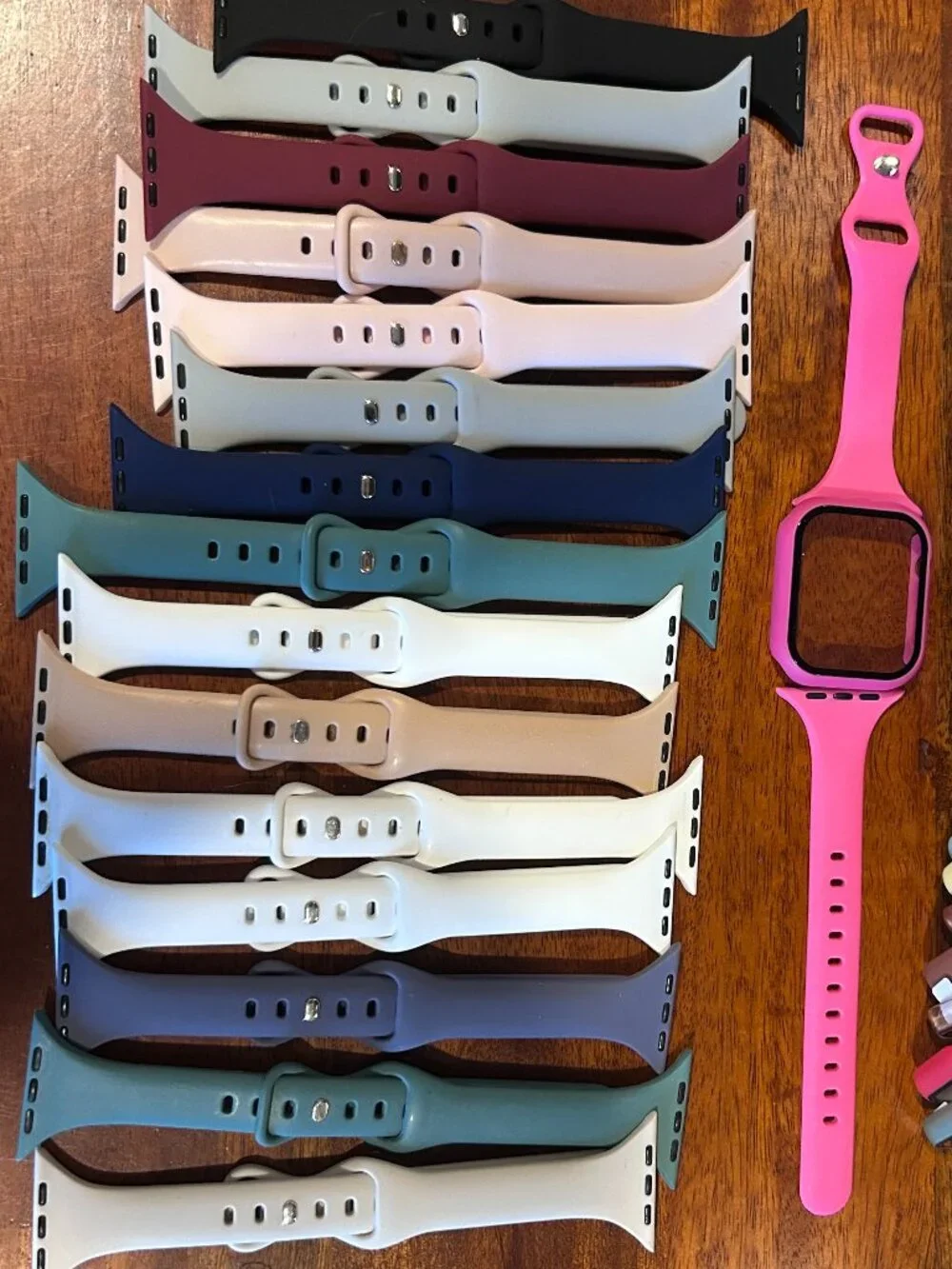 Apple Watch Slim Silicone Sport Bands Bundle 14mm Thin Strap, 16 pack